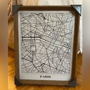 Paris City Map Frame